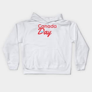 Canada Day 2020 - Red text and Blue face mask Kids Hoodie